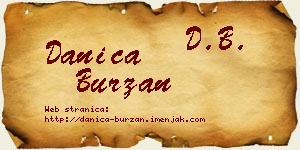 Danica Burzan vizit kartica